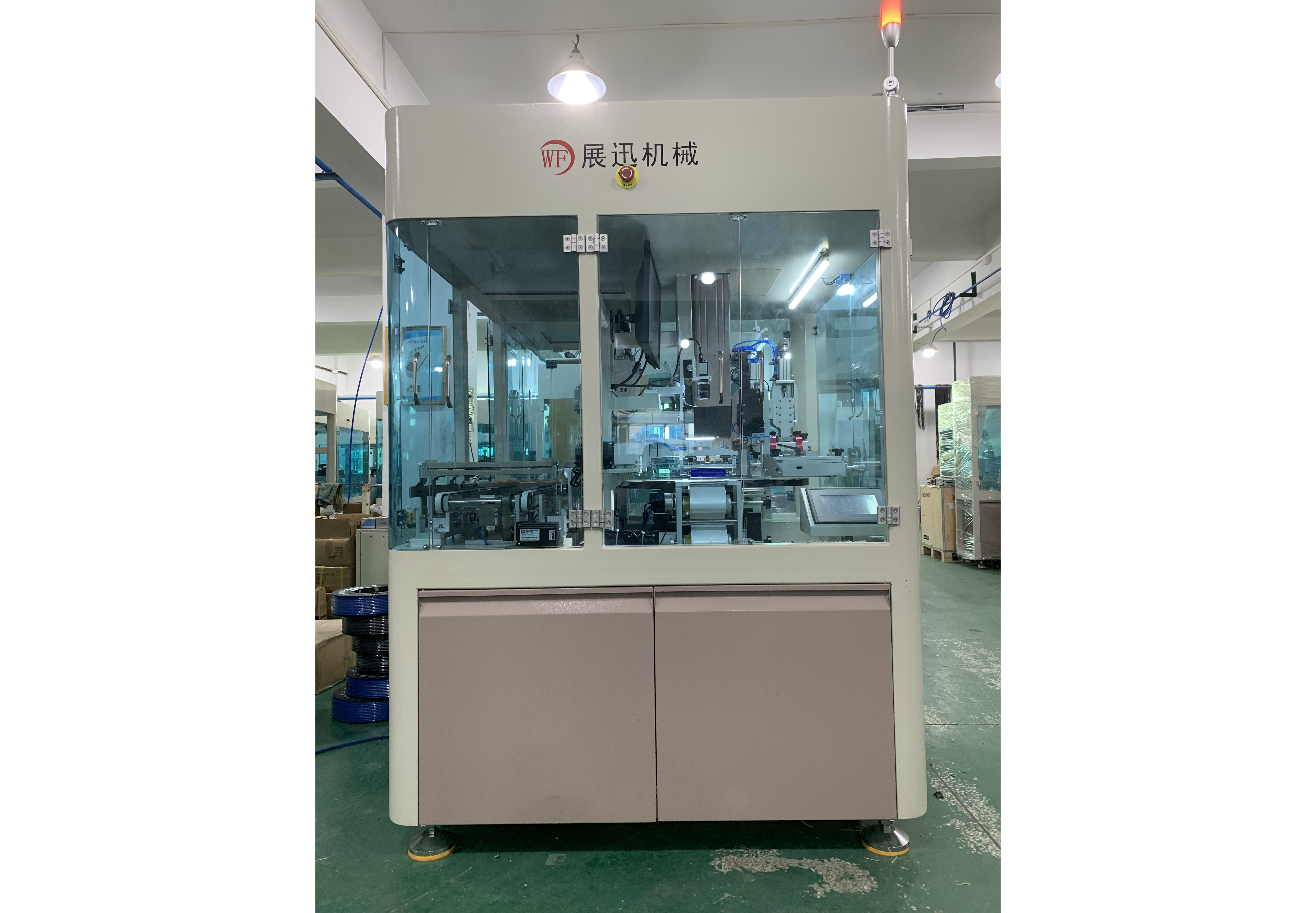 智能穿戴蓋板及攝像頭玻璃CCD全自動定位轉(zhuǎn)盤絲網(wǎng)印刷機